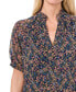 ფოტო #3 პროდუქტის Women's Printed Split-Neck Raglan-Sleeve Blouse