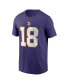 Фото #2 товара Men's Justin Jefferson Purple Minnesota Vikings Classic Player Name and Number T-shirt