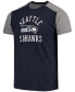 Фото #3 товара Men's College Navy, Gray Seattle Seahawks Field Goal Slub T-shirt