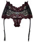 ფოტო #3 პროდუქტის Plus Size Hi-Waist Garter Thong 2pc Lingerie Set