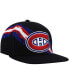 ფოტო #1 პროდუქტის Men's Black Montreal Canadiens Vintage-Like Paintbrush Snapback Hat