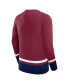 ფოტო #3 პროდუქტის Men's Burgundy Colorado Avalanche Back Pass Lace-Up Long Sleeve T-shirt