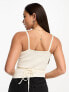 Фото #2 товара ASOS DESIGN Tall knitted wrap cami in mixed stitch in cream