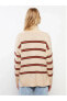 Фото #14 товара Трикотажный свитер LC WAIKIKI Basic с длинными полосатыми рукавами и высоким воротом.