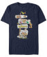 Фото #1 товара Men's The Flintstones Box Up Stones Short Sleeve T-shirt