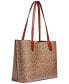 Signature Coated Canvas Willow Tote with Interior Zip Pocket