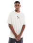 Selected Homme oversized t-shirt with kindness is strength backprint in cream