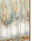 Canvas Tree Framed Wall Art with Gold-Tone Frame, 39" x 1" x 39"