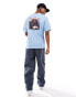 The North Face Camping retro back graphic t-shirt in steel blue Exclusive at ASOS Синий, XS - фото #3