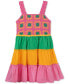 Little Girls Crochet Colorblocked Dress