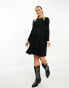 Фото #4 товара Mamalicious Maternity long sleeve jersey midi dress in black