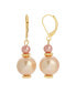Pink Imitation Pearl Earrings