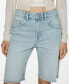 ფოტო #1 პროდუქტის Women's Straight-Fit Denim Bermuda Shorts