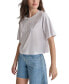 Фото #3 товара Women's Cropped-Fit Short-Sleeve Logo T-Shirt