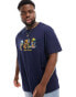 Фото #2 товара Polo Ralph Lauren Big & Tall floral logo t-shirt classic oversized fit in navy