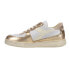 Фото #5 товара Diadora Mi Basket Low Metallic Dirty Lace Up Mens Gold, White Sneakers Casual S