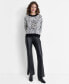 Women's Faux-Fur Animal-Print Crewneck Sweater