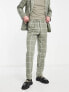 Viggo ascensio check suit trousers in green