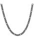 ფოტო #2 პროდუქტის Men's black IP Plated Stainless Steel Figaro Chain Link Necklaces