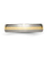 Titanium Brushed with 14k Gold Inlay Wedding Band Ring