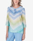 Women's Hyannisport Tie Dye Chevron Tunic Crew Neck Top