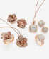 ფოტო #5 პროდუქტის Pavé Rose by EFFY® Diamond Flower Pendant Necklace in 14k Rose Gold (1 1/3 ct. t.w.)