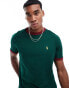 Polo Ralph Lauren icon logo t-shirt in dark green Зеленый, 2XL - Chest 49-52 - фото #1