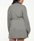 ფოტო #2 პროდუქტის Women's Cotton Blend Contrast Lace Robe