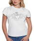 Фото #3 товара Women's Embellished Graphic Fringed Cotton T-Shirt
