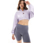 Фото #1 товара Tommy Jeans cropped draped badge polo in lilac