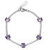 Фото #1 товара Fancy Magic Purple cubic zirconia silver bracelet FMP06