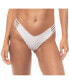 ფოტო #1 პროდუქტის Women's Lace Overlay Reversible Braided V Front Classic Bikini Bottom