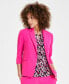 Фото #4 товара Women's Stretch Crepe Cuffed 3/4-Sleeve Blazer