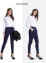 Фото #8 товара Bamans Women's Stretch Trousers Skinny Fit Straight Suit Trousers Long Jogging Bottoms Leggings with Pockets Elegant Casual Trousers Elastic Bengaline Jegging