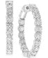 ფოტო #1 პროდუქტის Diamond In & Out Hoop Earrings (4 ct. t.w.) in 14k White Gold