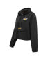 Фото #4 товара Women's Black Los Angeles Lakers Classic Wind Woven Cropped Half-Zip Jacket