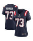 ფოტო #1 პროდუქტის Women's John Hannah Navy New England Patriots Game Retired Player Jersey