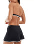 Фото #4 товара Free Society contrast mini beach skirt in black and white