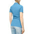 Page & Tuttle Solid Jersey Short Sleeve Polo Shirt Womens Blue Casual P39919-CLD