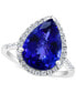 ფოტო #6 პროდუქტის EFFY® Tanzanite (6 ct. t.w.) & Diamond (3/8 ct. t.w.) Halo Ring in 14k White Gold