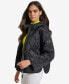 Фото #3 товара Women's Cropped Hooded Diamond Quilted Coat