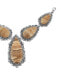 ფოტო #2 პროდუქტის Sterling Silver Women's Statement Necklace with Genuine Pear Shaped Gemstones, 17- 20 Inches
