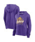 Фото #1 товара Women's Purple Los Angeles Lakers Full Steam Slub Hoodie T-shirt