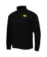 Фото #4 товара Men's Black Iowa Hawkeyes Flanker III Fleece Team Full-Zip Jacket