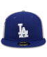 ფოტო #3 პროდუქტის Men's Royal/Gray Los Angeles Dodgers Gameday Sideswipe 59fifty Fitted Hat