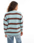 Фото #4 товара Vans suzie striped crew sweatshirt in grey