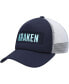 Фото #1 товара Men's Deep Sea Blue, White Seattle Kraken Team Plate Trucker Snapback Hat