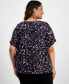 ფოტო #3 პროდუქტის Plus Size Chain-Print Dolman-Sleeve Top