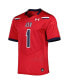 Men's #1 Red Jackson State Tigers Team Wordmark Replica Football Jersey