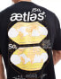 Фото #4 товара ASOS DESIGN oversized t-shirt in black with atlas back print